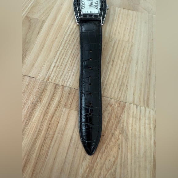 Vicence ladies Milor Sterling silver black leather dress watch NEW BATTERY main image 10